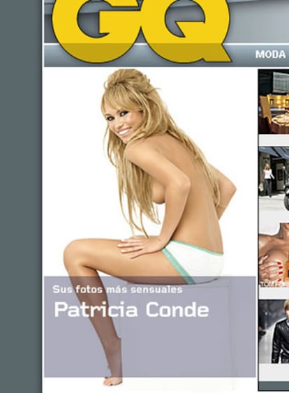 Portada de la página web en la que aparece el reportaje de Patricia Conde.