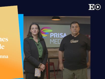 Antonia Laborde y el experto electoral Juan Pardo.