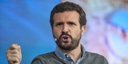 El presidente del Partido Popular, Pablo Casado.