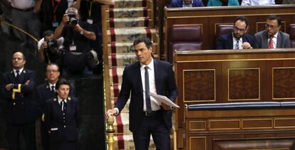 El líder del PSOE, Pedro Sánchez, aquest dimecres.