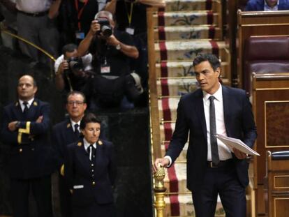 El líder del PSOE, Pedro Sánchez, aquest dimecres.