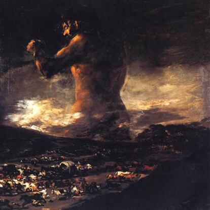 'El Coloso', obra atribuida a Francisco de Goya, expuesta en el Museo del Prado