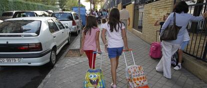 Comienzo del curso en el colegio público Lorenzo Luzuriaga de la capital.