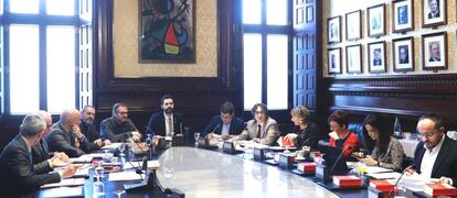 Reunió de la Mesa del Parlament, aquest dimarts.
