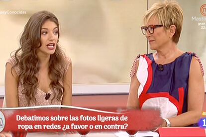 La canaria de 24 años ha protagonizado una agria polémica en el plató de TVE.