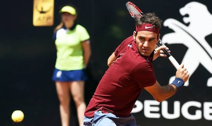Federer en Roma, el mes pasado. 