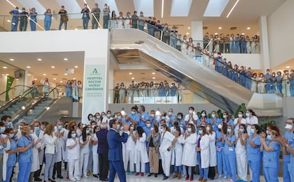 El presidente de la Junta de Andalucía, Juan Manuel Moreno, inaugura el Hospital Doctor Muñoz Cariñanos, antiguo Hospital Militar de Sevilla.