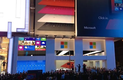 Apertura de la tienda de Microsoft  en la calle 42.