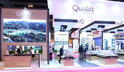 Estand de Quabit en la feria inmobiliaria SIMA de mayo de 2019 en Madrid.