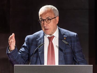 El presidente del Comité Olímpico Español (COE), Alejandro Blanco, en un acto en la sede del Comité, en Madrid.