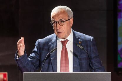 El presidente del Comité Olímpico Español (COE), Alejandro Blanco, en un acto en la sede del Comité, en Madrid.