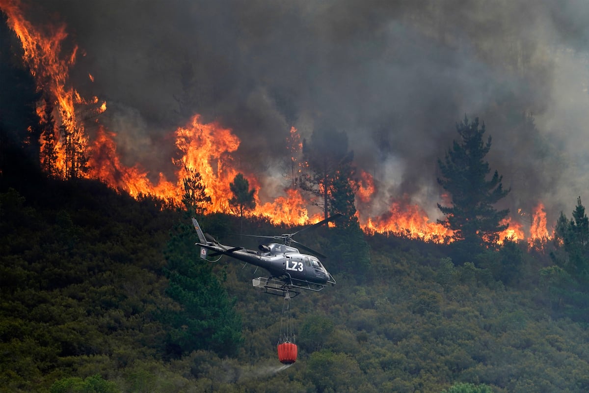 Última hora de los incendios en España, en directo | La bajada de temperaturas impulsa la lucha contra el fuego en Galicia y Asturias