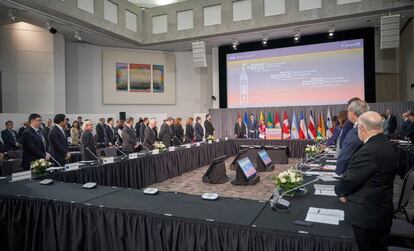 Apertura de la reunión del Grupo de Lima celebrada en Ottawa (Canadá), el lunes.