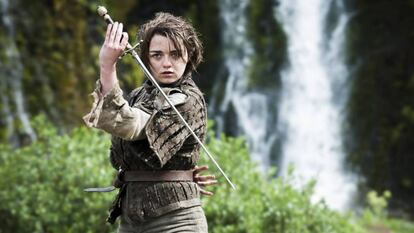 Maisie Williams em uma cena de 'Game of Thrones'.