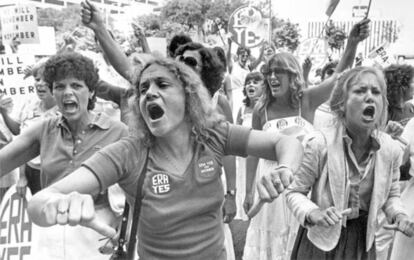 Mujeres en una manifestación a favor de la ERA en Tallahassee (Florida), en 1979.