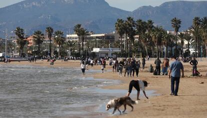 La platja de Salou, aquest dimarts.