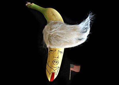 La banana Donald Trump, una de las obras del original 'artista'.