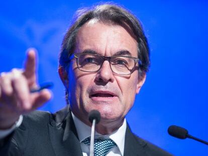 Artur Mas durante la rueda de prensa en una foto de archivo.