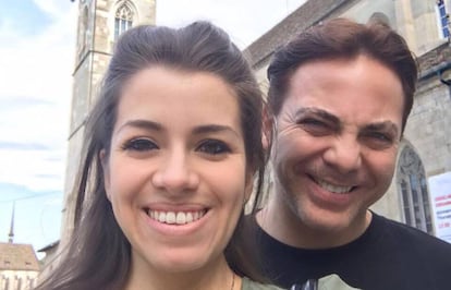 Cristian Castro y Carol Victoria Urbán, en su luna de miel en Suiza.