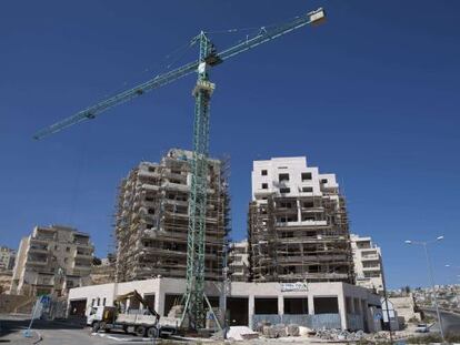 Construcci&oacute;n del asentamiento jud&iacute;o de Har Homa en Jerusal&eacute;n Oriental. 