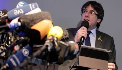 Carles Puigdemont, a Berlín aquest dissabte.