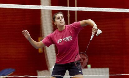 Carolina Marín, a su vuelta a los entrenamientos en el CAR de Madrid