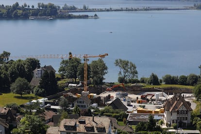 La vivienda que Roger Federer's se está construyendo en el municipio de Rapperswil-Jona, a orillas del lago Zurich. 