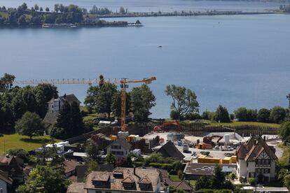La vivienda que Roger Federer's se está construyendo en el municipio de Rapperswil-Jona, a orillas del lago Zurich.
