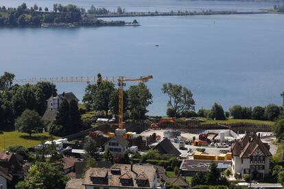 La vivienda que Roger Federer's se está construyendo en el municipio de Rapperswil-Jona, a orillas del lago Zurich. 