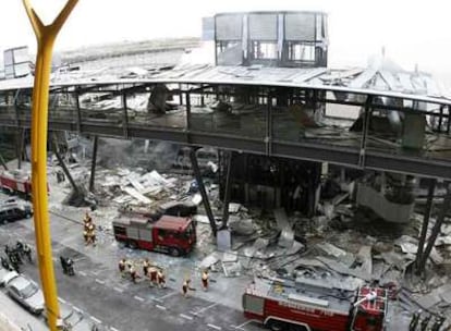 Atentado en la terminal 4 del aeropuerto de Barajas el 30 de diciembre pasado.