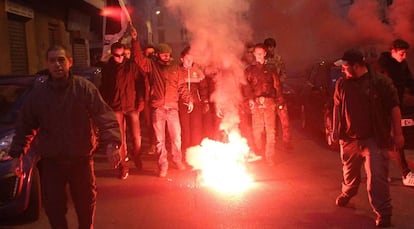 Manifestação islamofóbica em Ajaccio, em 26 de dezembro.