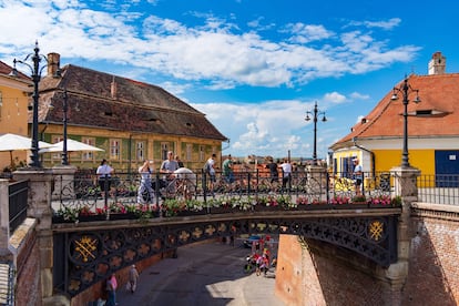 El puente de los Mentirosos en la ciudad de Sibiu (Rumania).
