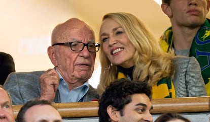 Rupert Murdoch y Jerry Hall.