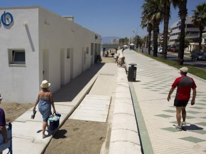 Uno de los chiringuitos de la playa de La Malagueta.