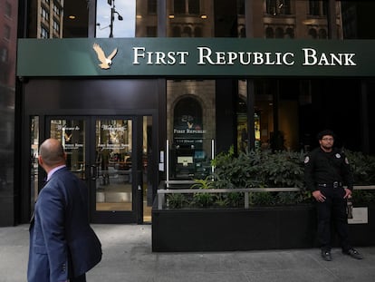 Una sucursal del First Republic Bank, este viernes en San Francisco (California).