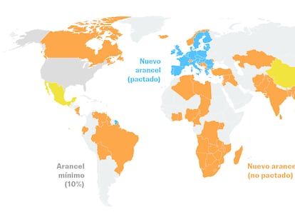 El mapa de los aranceles de Trump