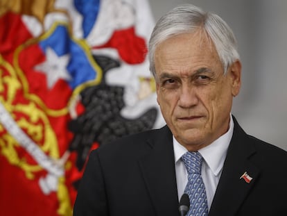 Sebastián Piñera, en el palacio de La Moneda, el 3 de marzo de 2020.