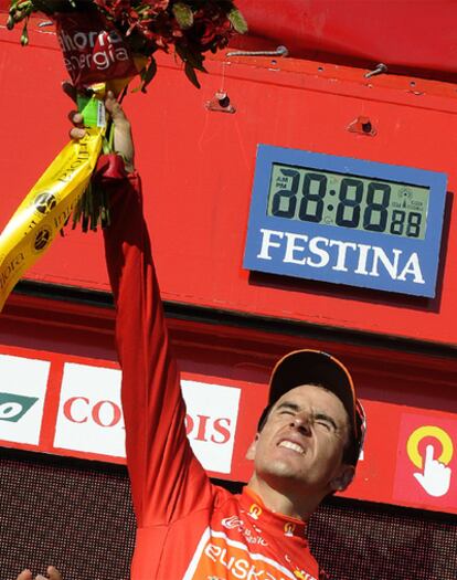 Igor Anton celebra el liderato