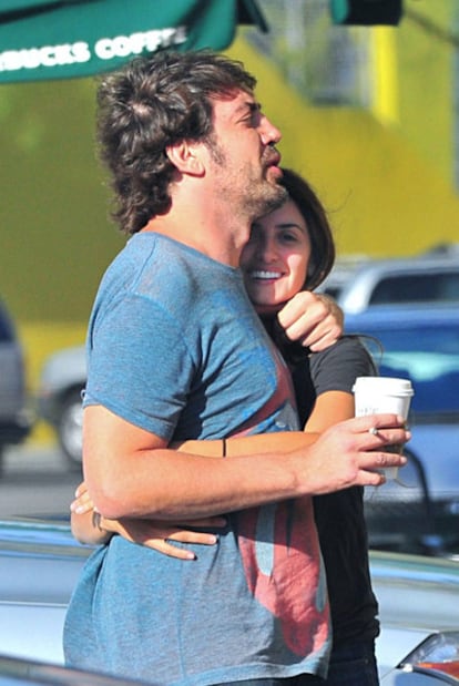 Javier Bardem y Penélope Cruz, en California el pasado mes de abril.