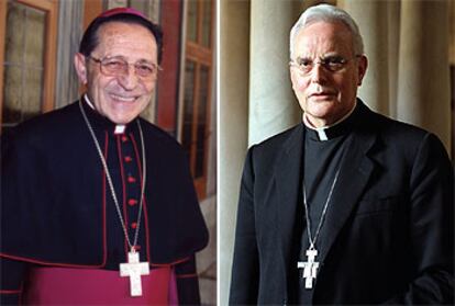 Los futuros cardenales Julián Herranz (a la izquierda) y Carlos Amigo.