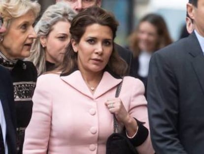 Haya de Dubái, a la salida de su juicio, en Londres en noviembre de 2019.