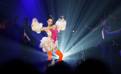 Jolin Tsei durante un concierto en Londres en 2012. 