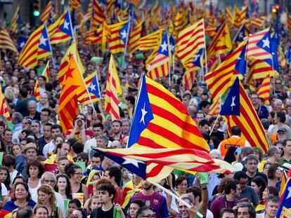 Manifestaci&oacute;n el d&iacute;a de la Diada.