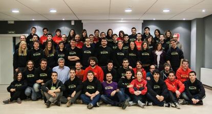 El equipo de la compa&ntilde;&iacute;a Trovit en su sede de Barcelona.