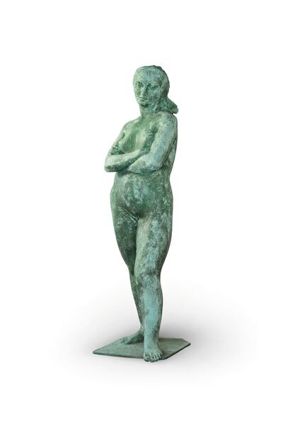 Juan González Moreno, 'Mujer mediterránea', 1957. Bronce 149 x 36 x 58 cm Colección CARM.