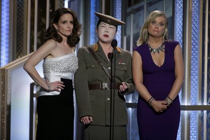 Tina Fey, la "norcoreana" Margaret Cho y Amy Poehler. / Paul Drinkwater (Reuters)