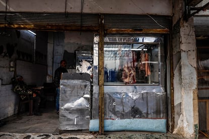 Una carnicería en el distrito de Al Balad de Deraa, Siria.