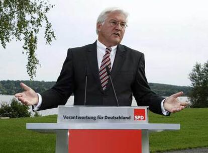 Frank-Walter Steinmeier, ayer en Werder, al sur de Berlín.