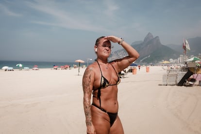 Tatiana Von Korsh, propietaria de una de las cabañas de playa en Ipanema.