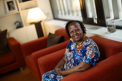 Susan Kinyua en la sede de Harambee en Madrid este miércoles.